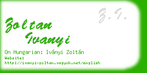 zoltan ivanyi business card